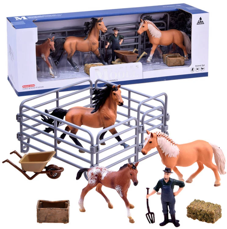 Jokomisiada FARM ANIMALS SERIES Set of horses from the farm Figurines COLLECTION ZA2604