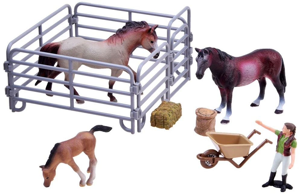 Jokomisiada FARM ANIMALS SERIES Set of horses from the farm Figurines COLLECTION ZA2604