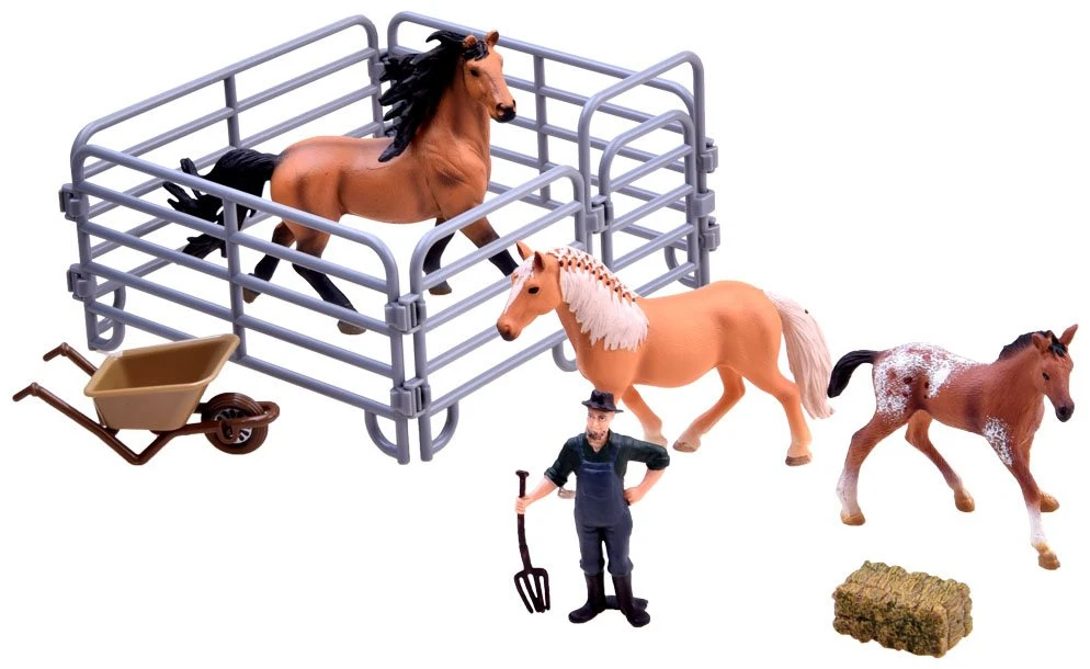 Jokomisiada FARM ANIMALS SERIES Set of horses from the farm Figurines COLLECTION ZA2604