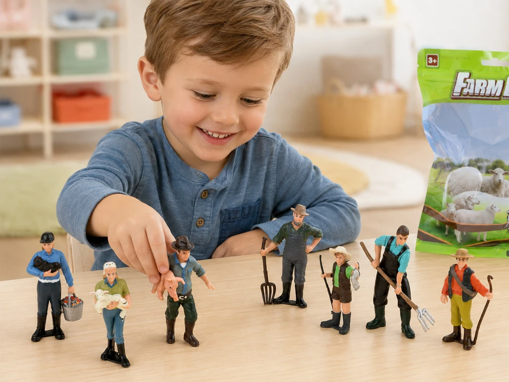 Jokomisiada FARM FIGURES 8 pcs. - set of your own farmers HOP HOP HOP! ZA6427