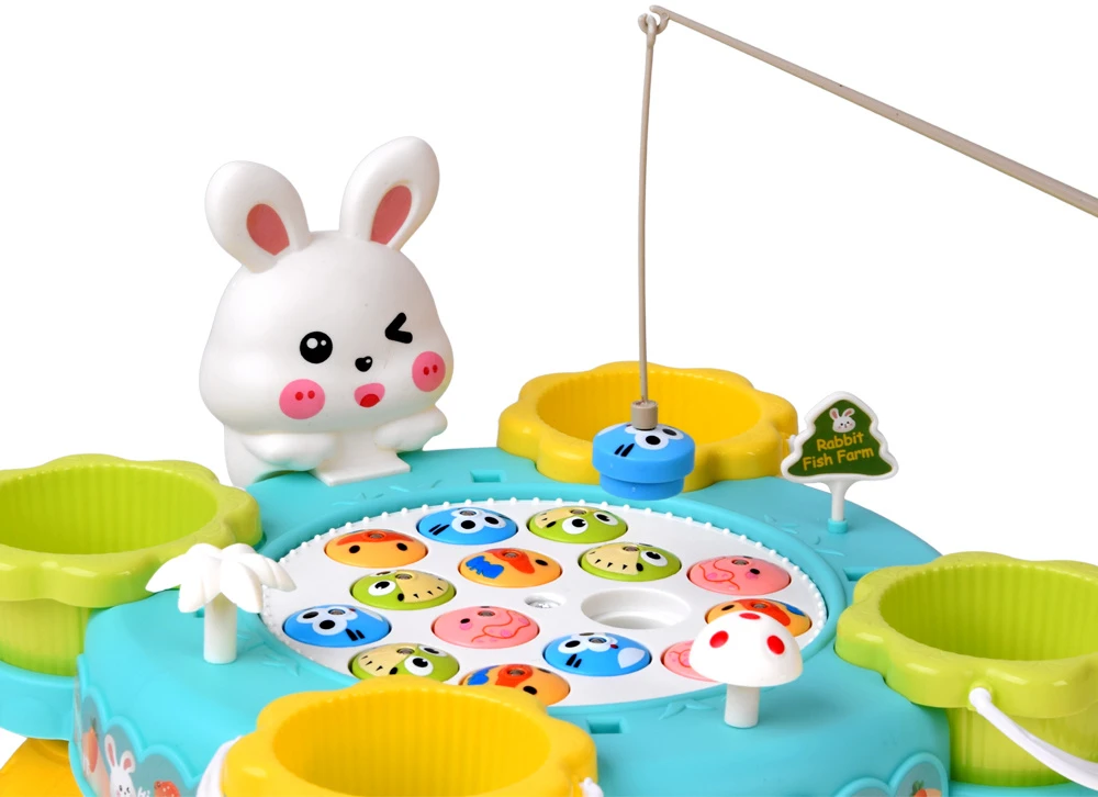 Jokomisiada Fishing Game Magnetic Rods Rotating Board Skill Game ZA6337