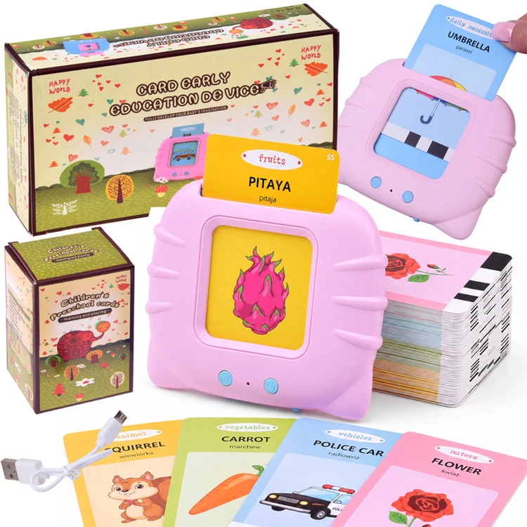 Jokomisiada Flashcard Reader for Learning Words – POLISH ENGLISH – 224 Learning Cards ZA6628