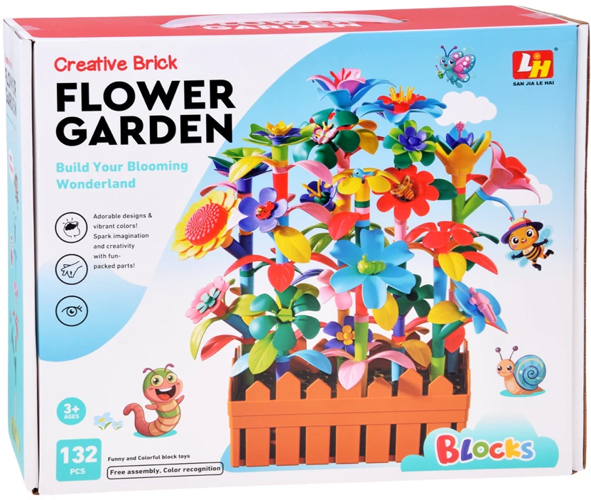 Jokomisiada Flower Garden Construction Blocks Creative 132-Piece Set ZA6395