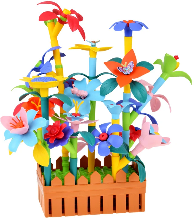 Jokomisiada Flower Garden Construction Blocks Creative 132-Piece Set ZA6395