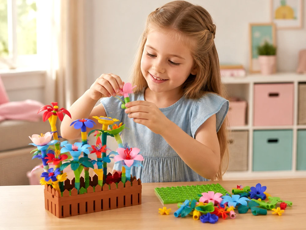 Jokomisiada Flower Garden Construction Blocks Creative 132-Piece Set ZA6395