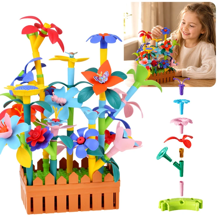 Jokomisiada Flower Garden Construction Blocks Creative 132-Piece Set ZA6395