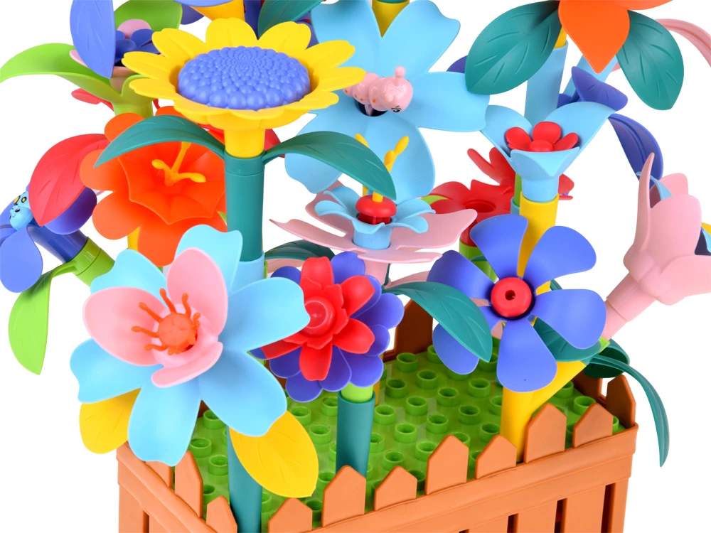Jokomisiada Flower Garden Construction Blocks Creative 132-Piece Set ZA6395