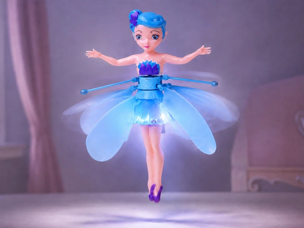 Jokomisiada Flying Fairy Interactive Butterfly Doll Hand Sensor Light USB ZA6598
