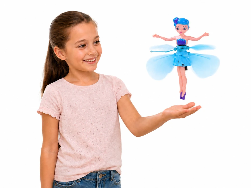 Jokomisiada Flying Fairy Interactive Butterfly Doll Hand Sensor Light USB ZA6598