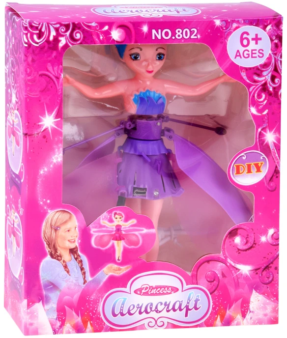 Jokomisiada Flying Fairy Interactive Butterfly Doll Hand Sensor Light USB ZA6598