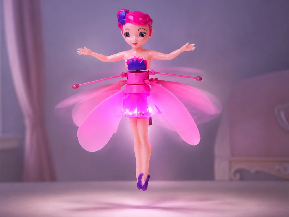 Jokomisiada Flying Fairy Interactive Butterfly Doll Hand Sensor Light USB ZA6598