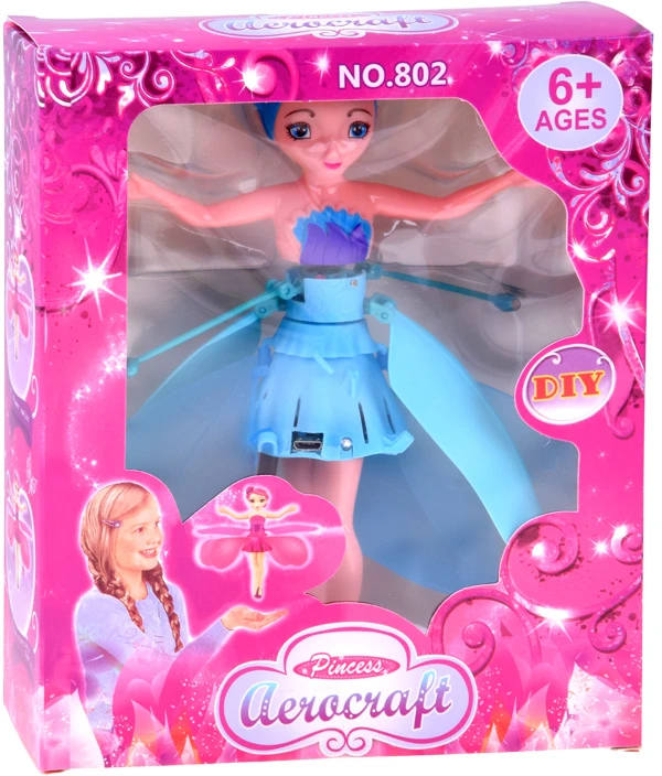 Jokomisiada Flying Fairy Interactive Butterfly Doll Hand Sensor Light USB ZA6598