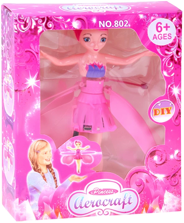 Jokomisiada Flying Fairy Interactive Butterfly Doll Hand Sensor Light USB ZA6598