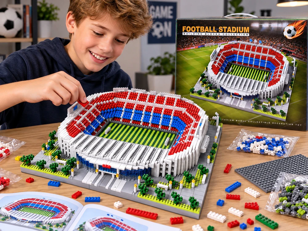 Jokomisiada Football Stadium Construction Bricks - Soccer Ball 2748pcs ZA6270