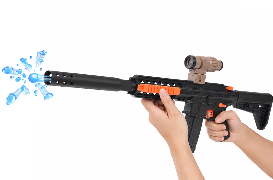 Jokomisiada Gel ball gun - 3 modes, battery operated + manual DIY ZA6383