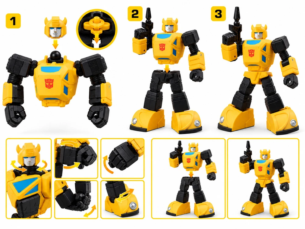 Jokomisiada Hasbro Transformers Bumblebee Mini Series Foldable Figure 10cm ZA6466