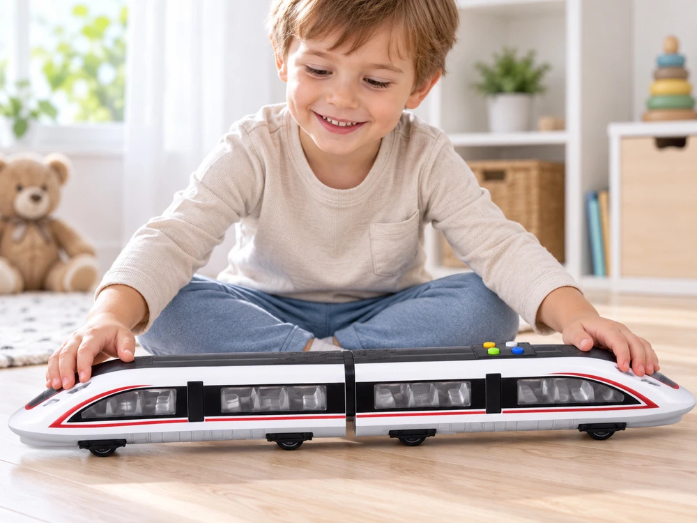 Jokomisiada High-Speed Train Magnetic Train 57 cm Friction Drive Sound and Light ZA6387