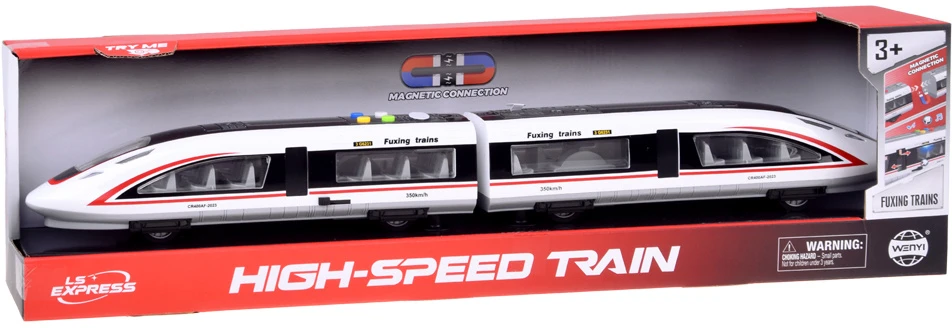 Jokomisiada High-Speed Train Magnetic Train 57 cm Friction Drive Sound and Light ZA6387