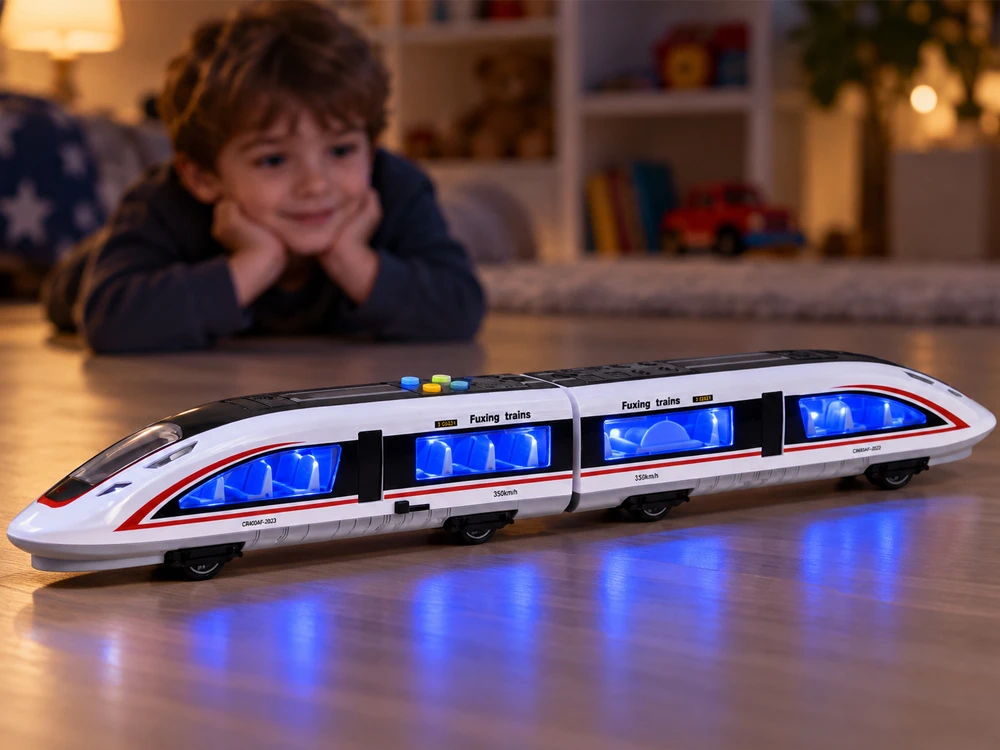 Jokomisiada High-Speed Train Magnetic Train 57 cm Friction Drive Sound and Light ZA6387