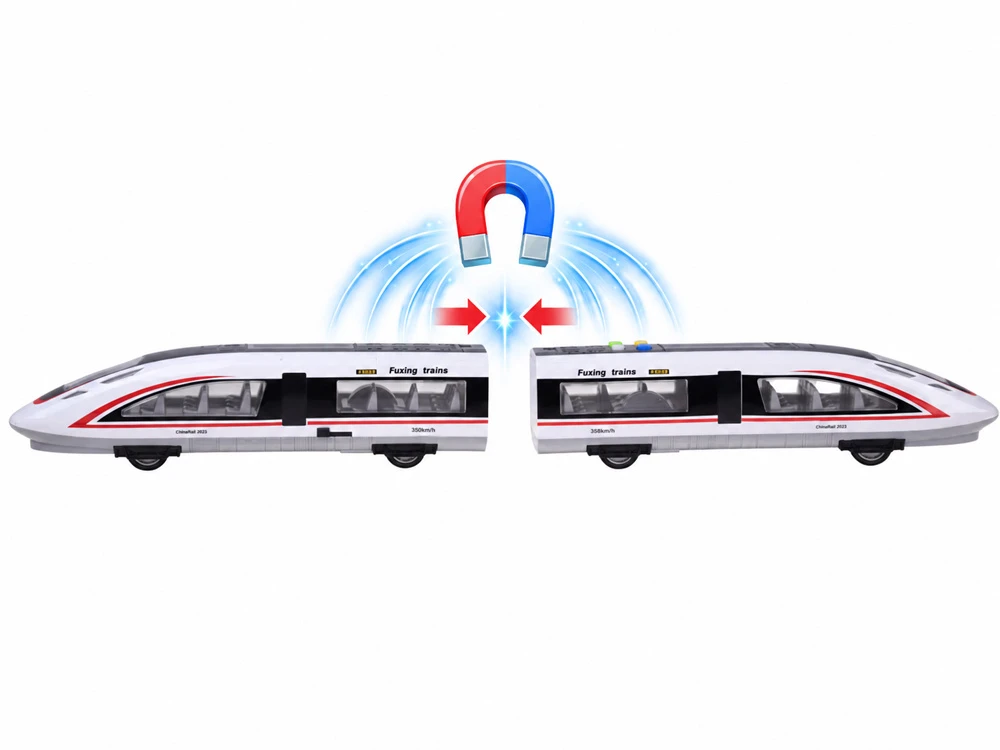 Jokomisiada High-Speed Train Magnetic Train 57 cm Friction Drive Sound and Light ZA6387