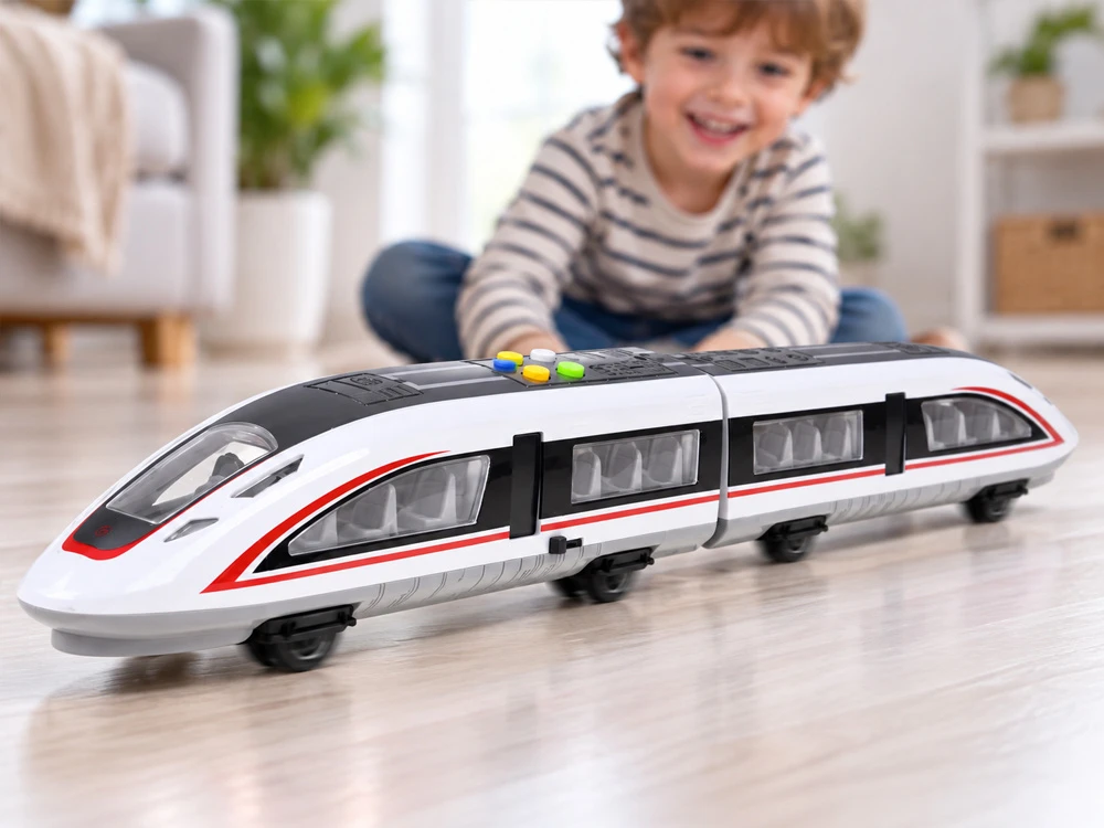 Jokomisiada High-Speed Train Magnetic Train 57 cm Friction Drive Sound and Light ZA6387