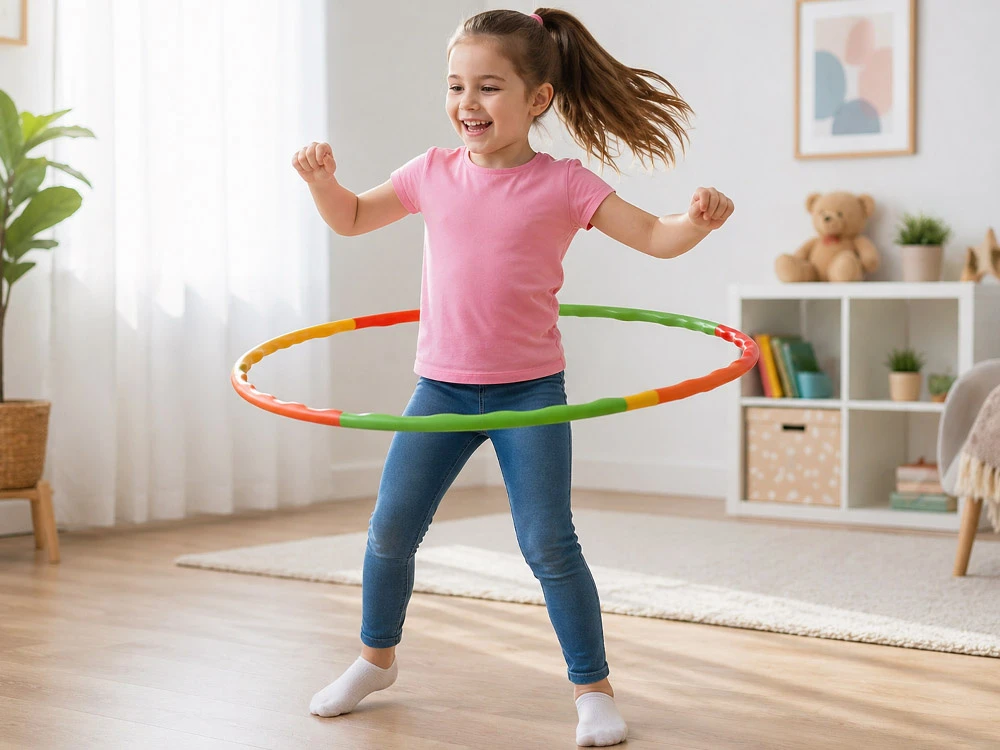 Jokomisiada Hula hoop for children and adults - with protrusions, foldable, diameter 84cm SP0871