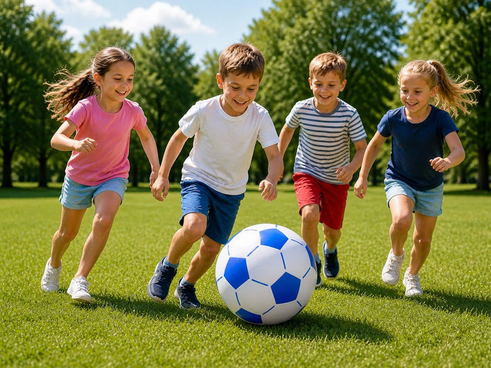 Jokomisiada Inflatable LED Ball for Kids 67 cm – Lightweight, Glowing, Perfect for Play SP0869