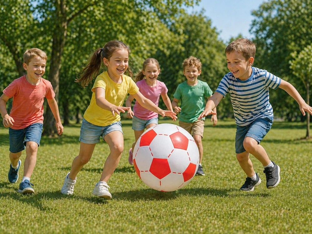 Jokomisiada Inflatable LED Ball for Kids 67 cm – Lightweight, Glowing, Perfect for Play SP0869