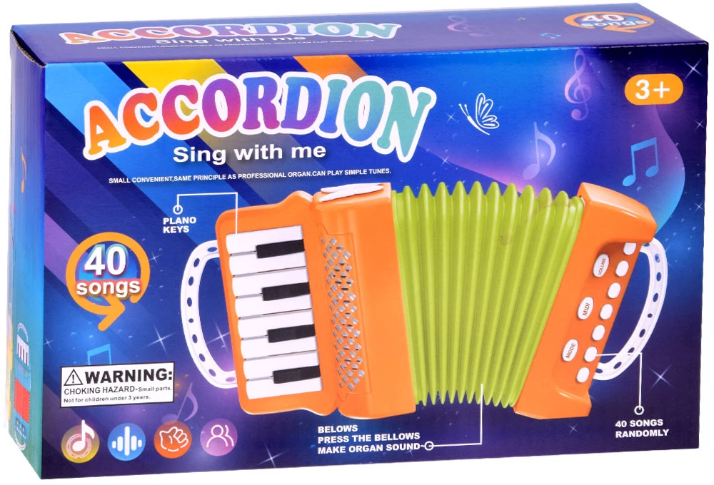 Jokomisiada Interactive accordion for children - 40 melodies + volume control IN0197