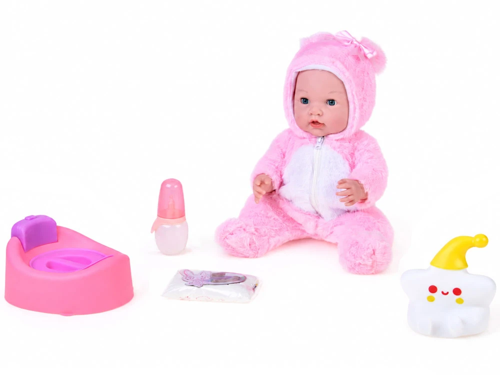 Jokomisiada Interactive BOBAS doll 40cm Drinks, pees + accessories with functions ZA6311