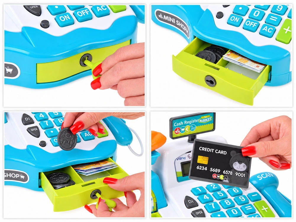 Jokomisiada INTERACTIVE cash register for children - reader, scale, receipt 21 pieces ZA6196