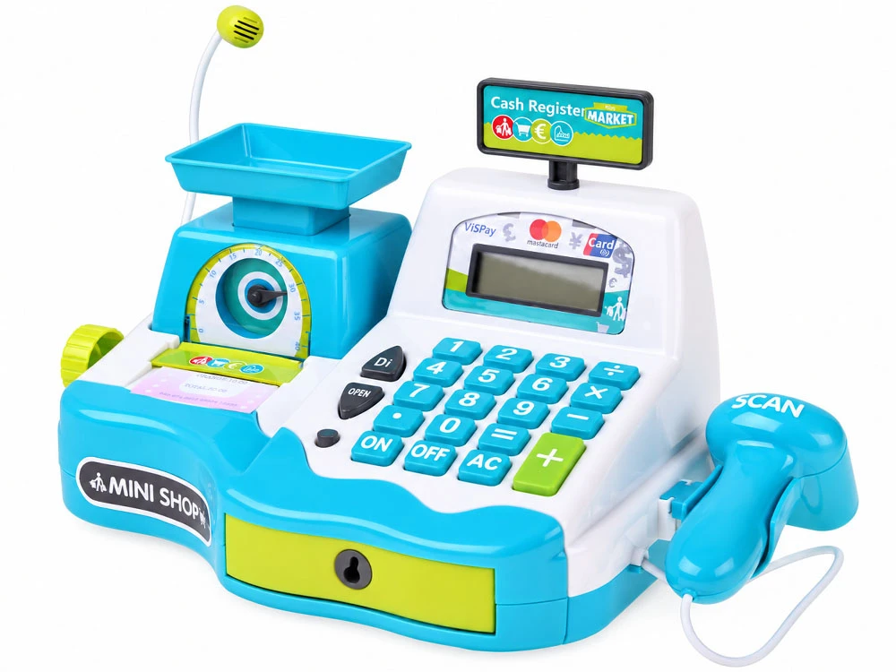 Jokomisiada INTERACTIVE cash register for children - reader, scale, receipt 21 pieces ZA6196
