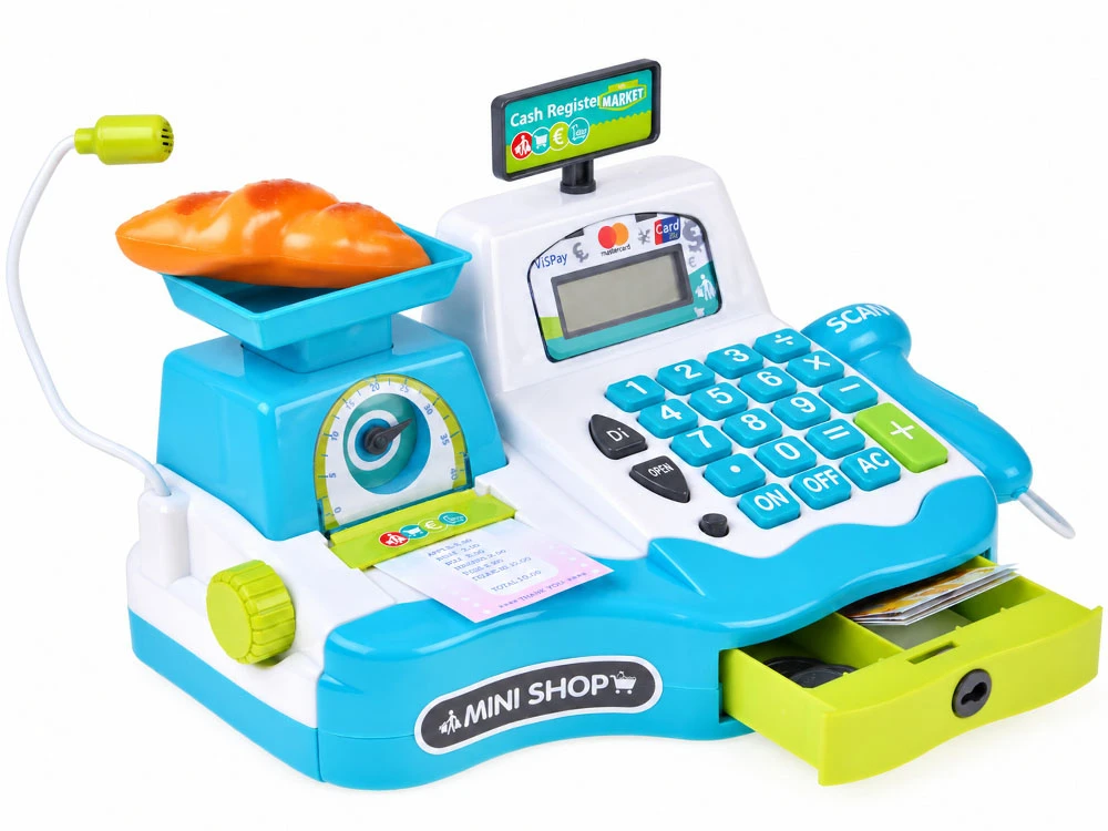 Jokomisiada INTERACTIVE cash register for children - reader, scale, receipt 21 pieces ZA6196