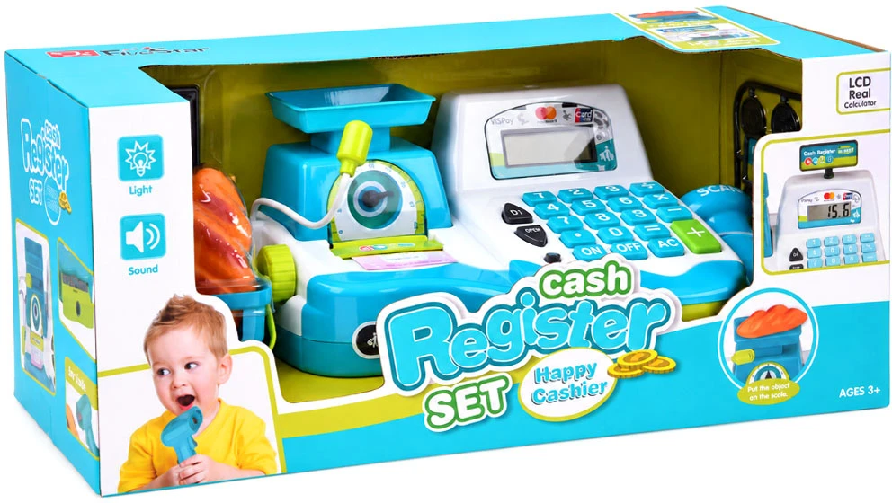 Jokomisiada INTERACTIVE cash register for children - reader, scale, receipt 21 pieces ZA6196