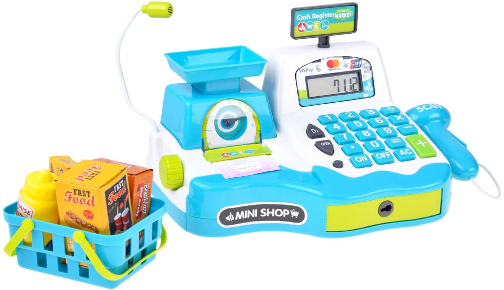 Jokomisiada INTERACTIVE cash register for children - reader, scale, receipt 21 pieces ZA6196