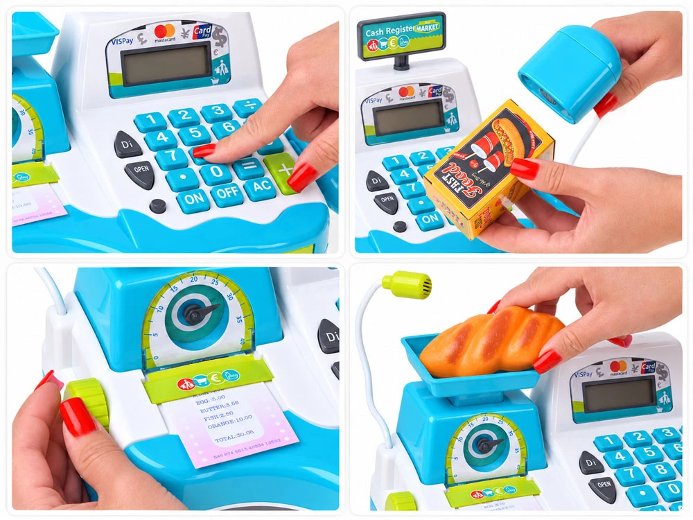 Jokomisiada INTERACTIVE cash register for children - reader, scale, receipt 21 pieces ZA6196