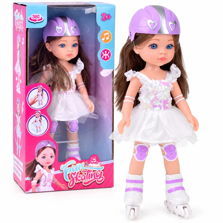 Jokomisiada Interactive Dancing Doll on Roller Skates 35cm Plays Melodies ZA6362