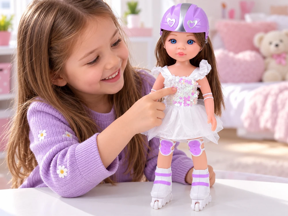 Jokomisiada Interactive Dancing Doll on Roller Skates 35cm Plays Melodies ZA6362