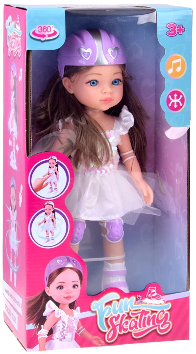 Jokomisiada Interactive Dancing Doll on Roller Skates 35cm Plays Melodies ZA6362