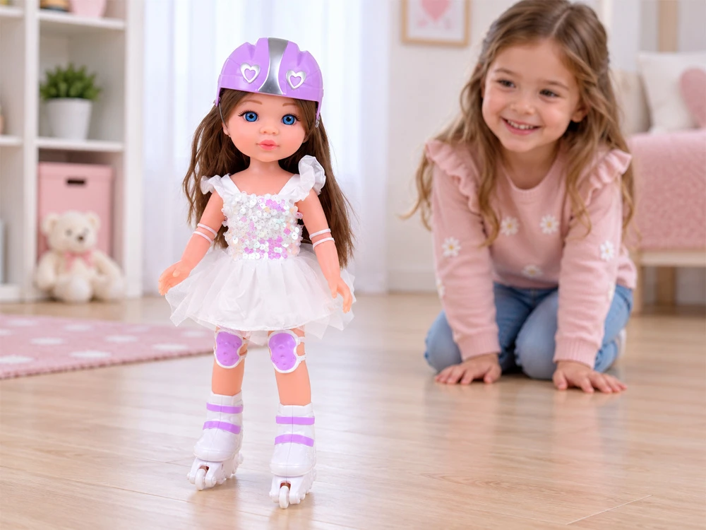 Jokomisiada Interactive Dancing Doll on Roller Skates 35cm Plays Melodies ZA6362