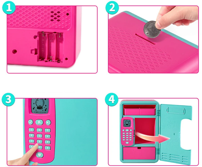Jokomisiada Interactive Locker Money Box Password Safe Music Maths Game ZA6355