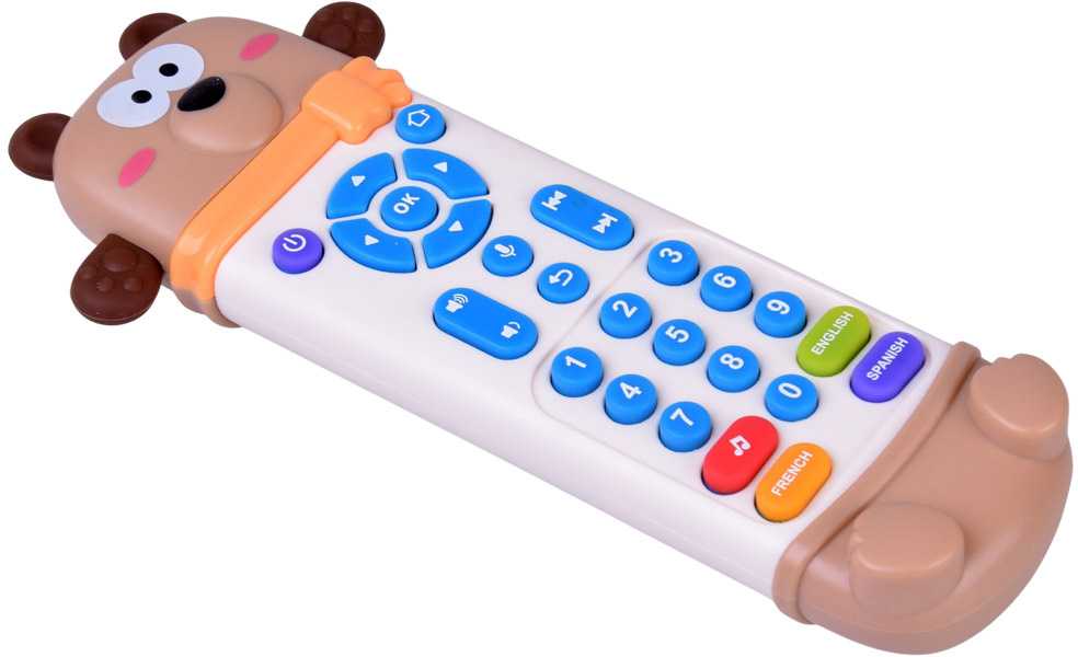 Jokomisiada Interactive remote control - 2-in-1 TEDDY BEAR teether for children + funny sounds ZA6017