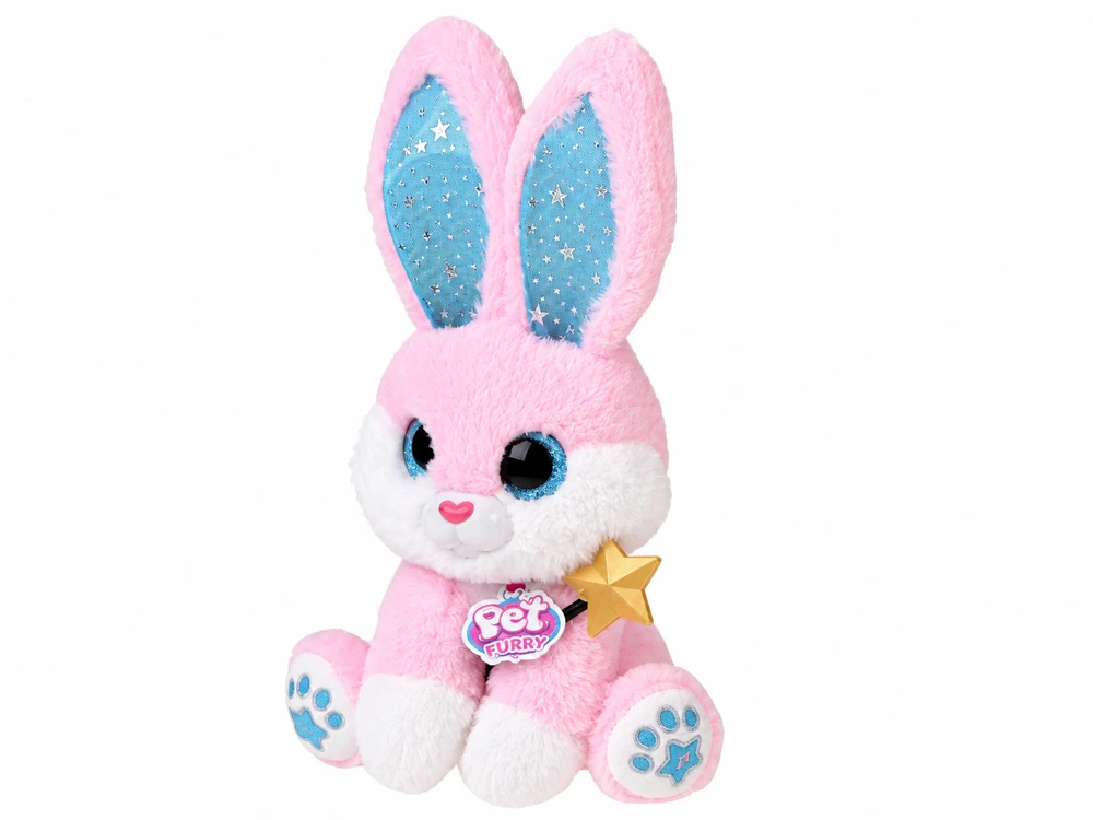 Jokomisiada Interactive Rožinė Plush Rabbit 30 cm Dancing Light-Up Musical Magic Wand ZA6329