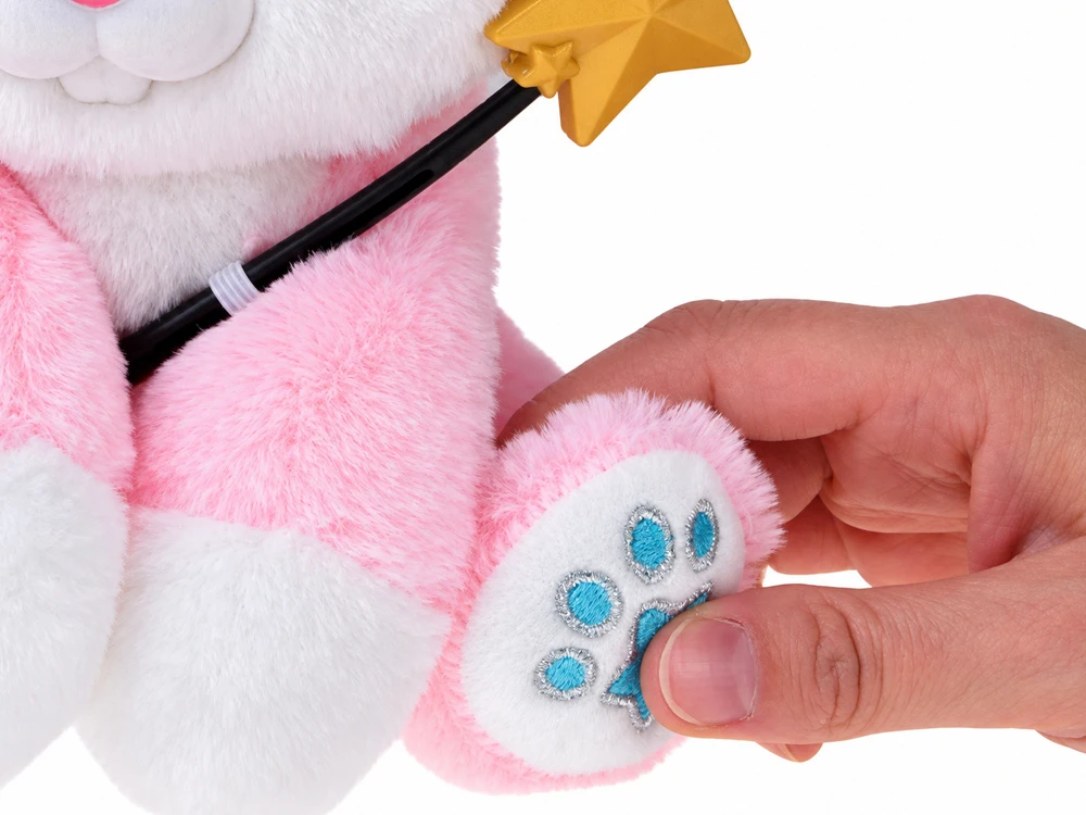 Jokomisiada Interactive Rožinė Plush Rabbit 30 cm Dancing Light-Up Musical Magic Wand ZA6329