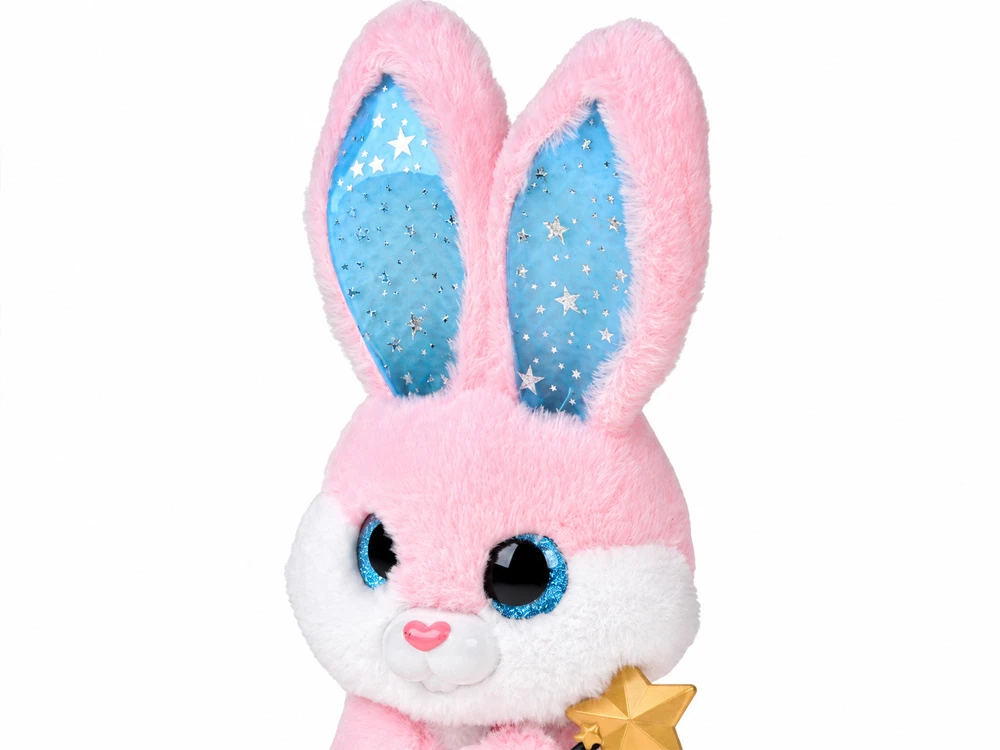 Jokomisiada Interactive Rožinė Plush Rabbit 30 cm Dancing Light-Up Musical Magic Wand ZA6329