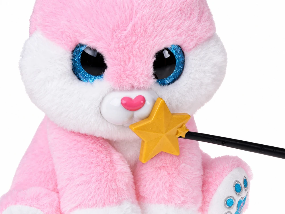 Jokomisiada Interactive Rožinė Plush Rabbit 30 cm Dancing Light-Up Musical Magic Wand ZA6329