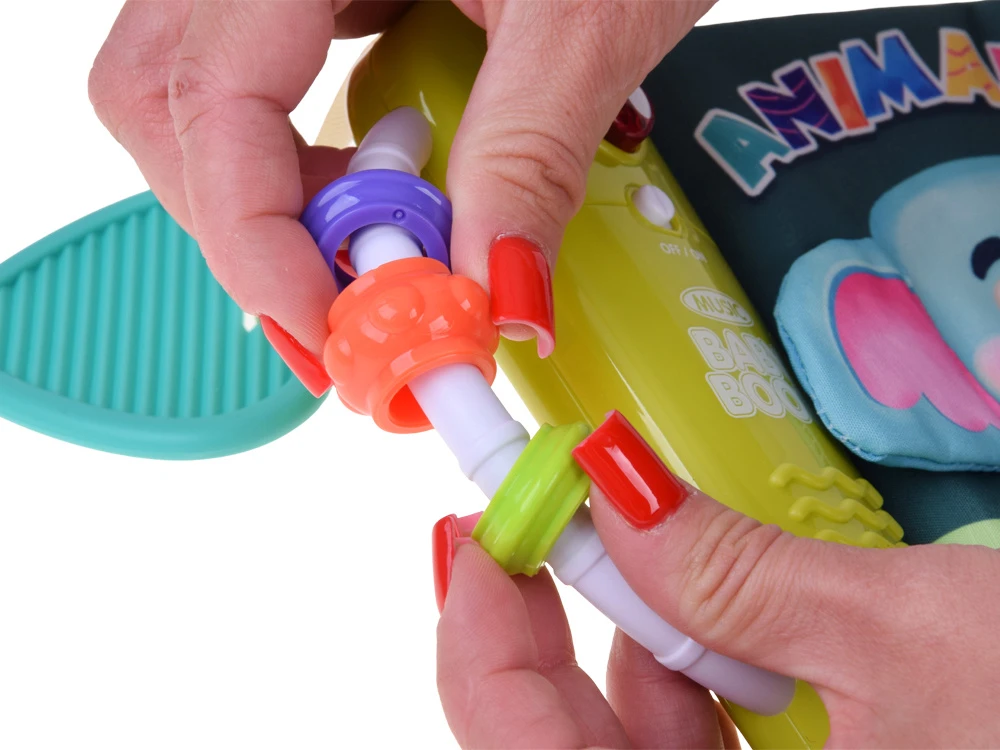 Jokomisiada Interactive Sensory Book with Elephant, Animals, Melodies and Teether ZA6347