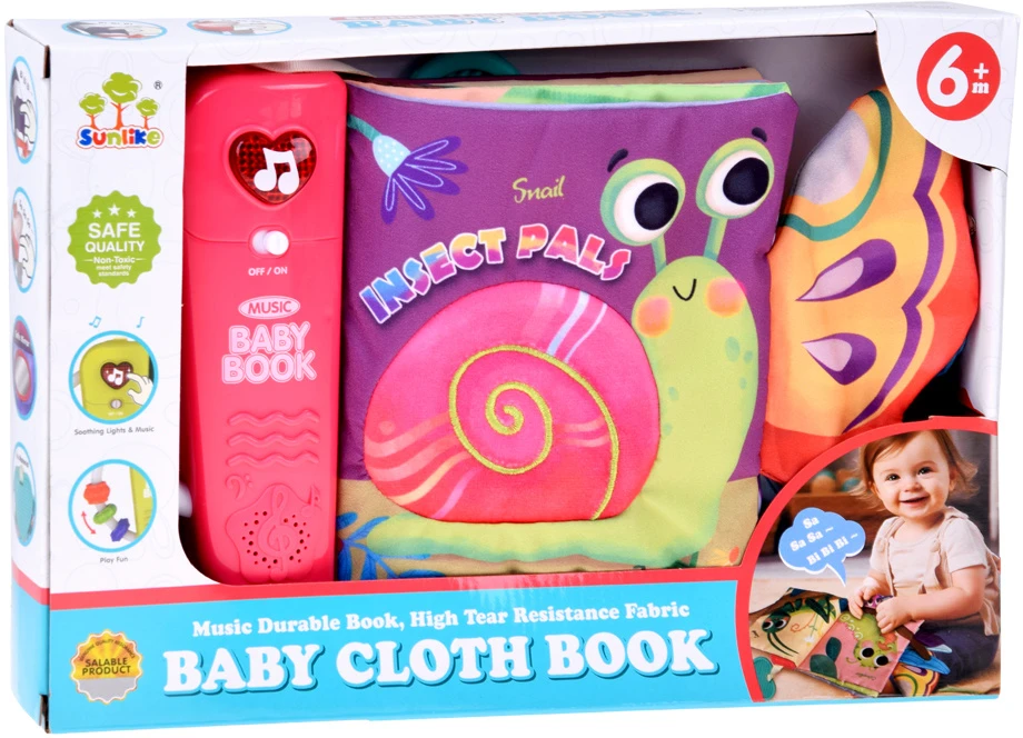 Jokomisiada Interactive Sensory Book with Melodies, Teether and Mirror ZA6348