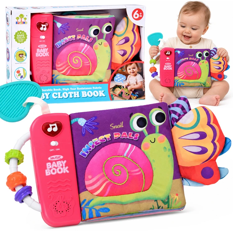 Jokomisiada Interactive Sensory Book with Melodies, Teether and Mirror ZA6348