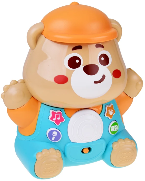 Jokomisiada Interactive TEDDY BEAR KARAOKE + microphone Musical toy for toddlers ZA6617